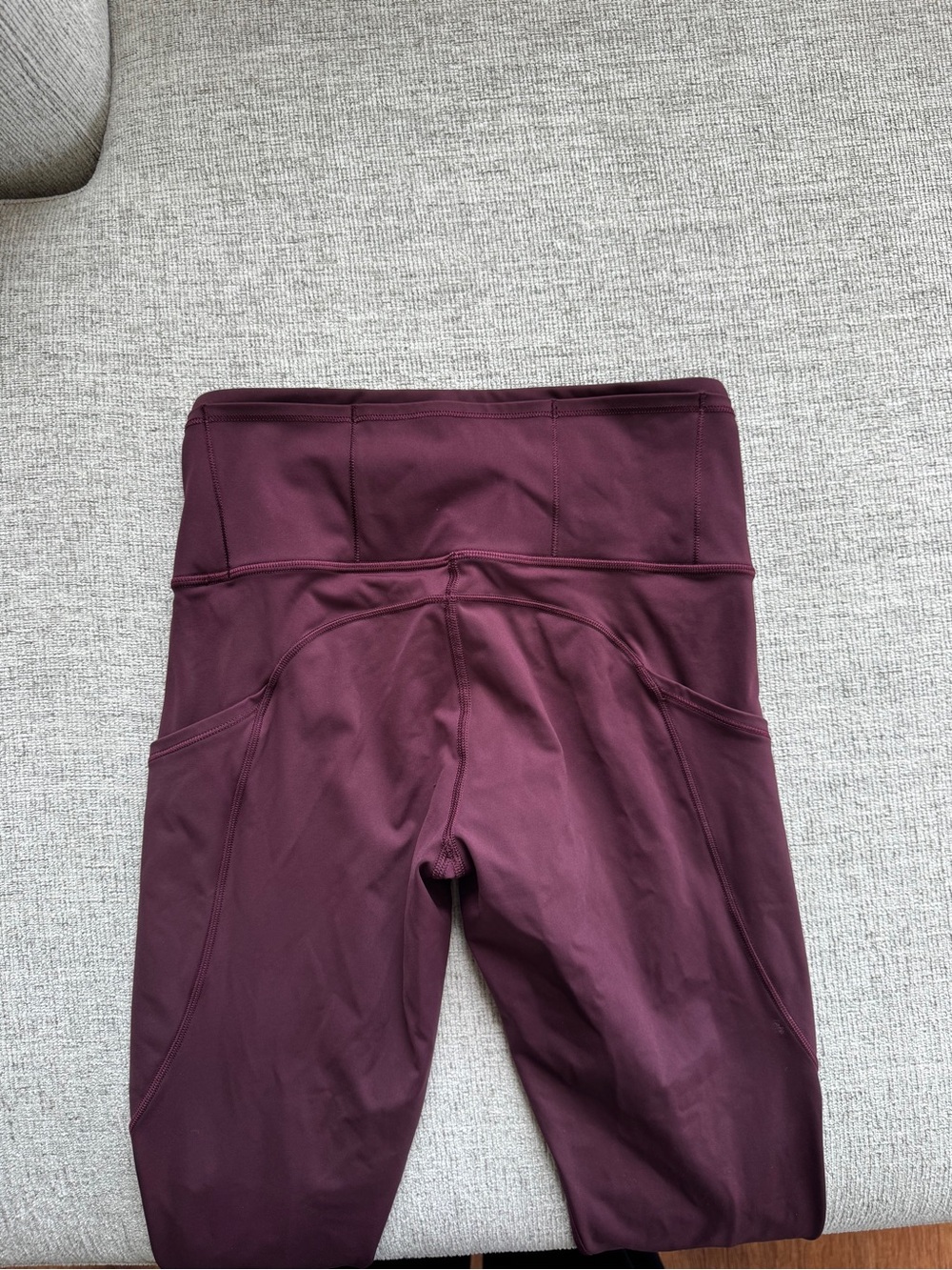 Maroon Lululemon Athletica High-rise Leggings with Pockets - Picture 4 of 5